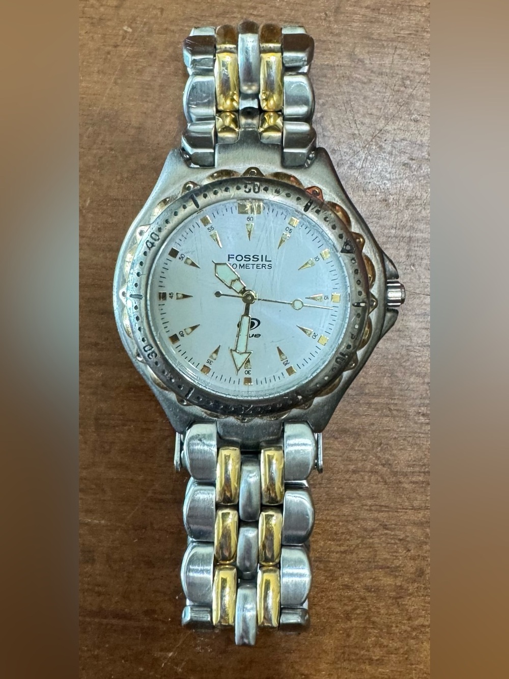 Fossil Two-Tone Silver and Gold Men's Wristwatch